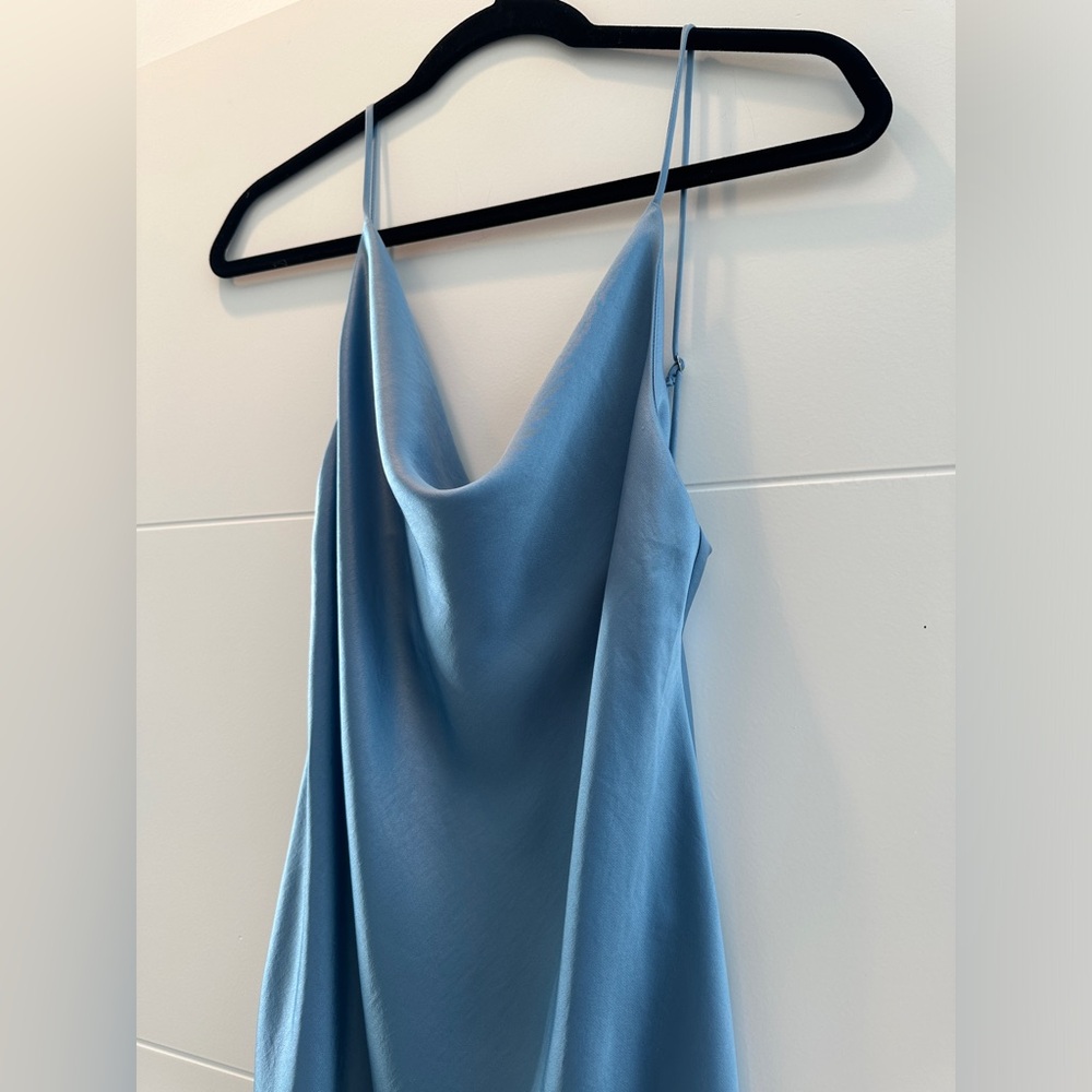 Blue Life Satin Spaghetti Strap Mini Dress XS | Formal Event Summer Party NWT - Picture 8 of 11